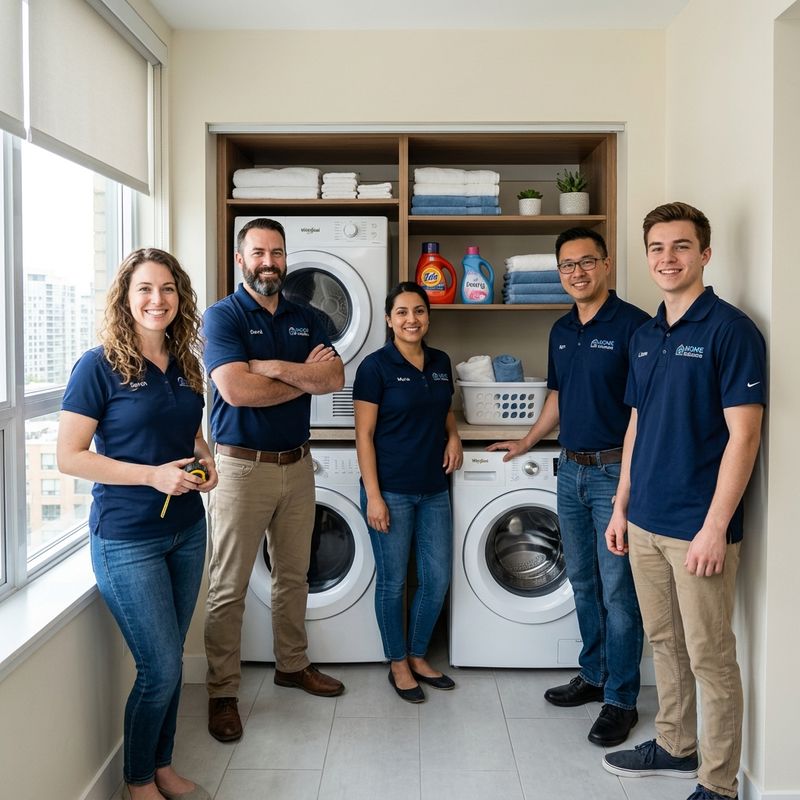 Zynkez compact laundry machines in a small apartment